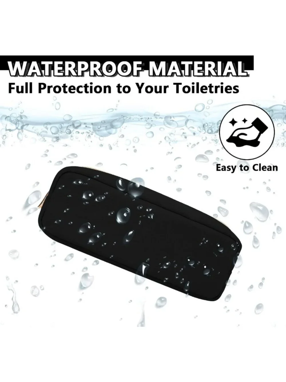 Waterproof Cute Pencil Case & Makeup Bag, Slim Portable Storage Pouch for Girls
